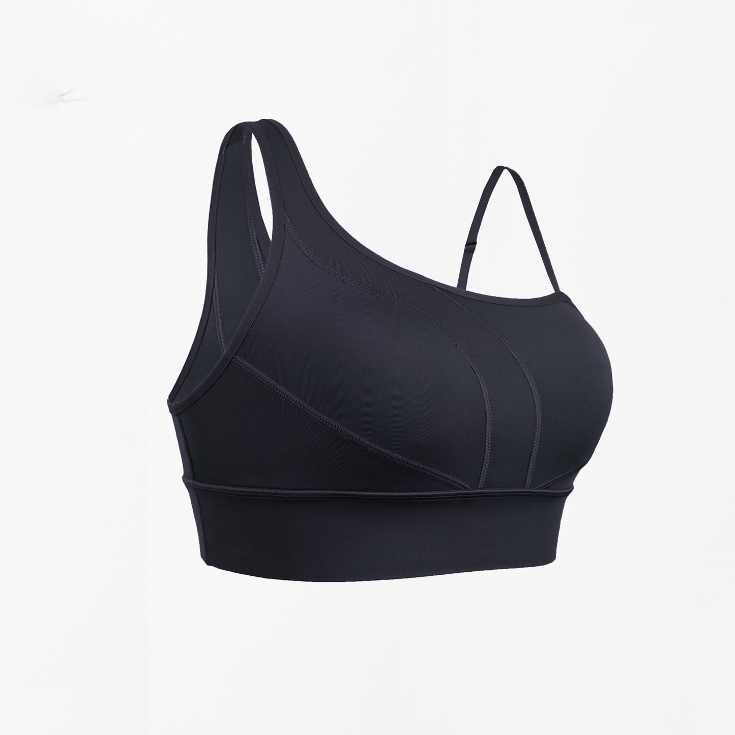 MALIBU BOLD SHOULDER BRA-Endurance Black