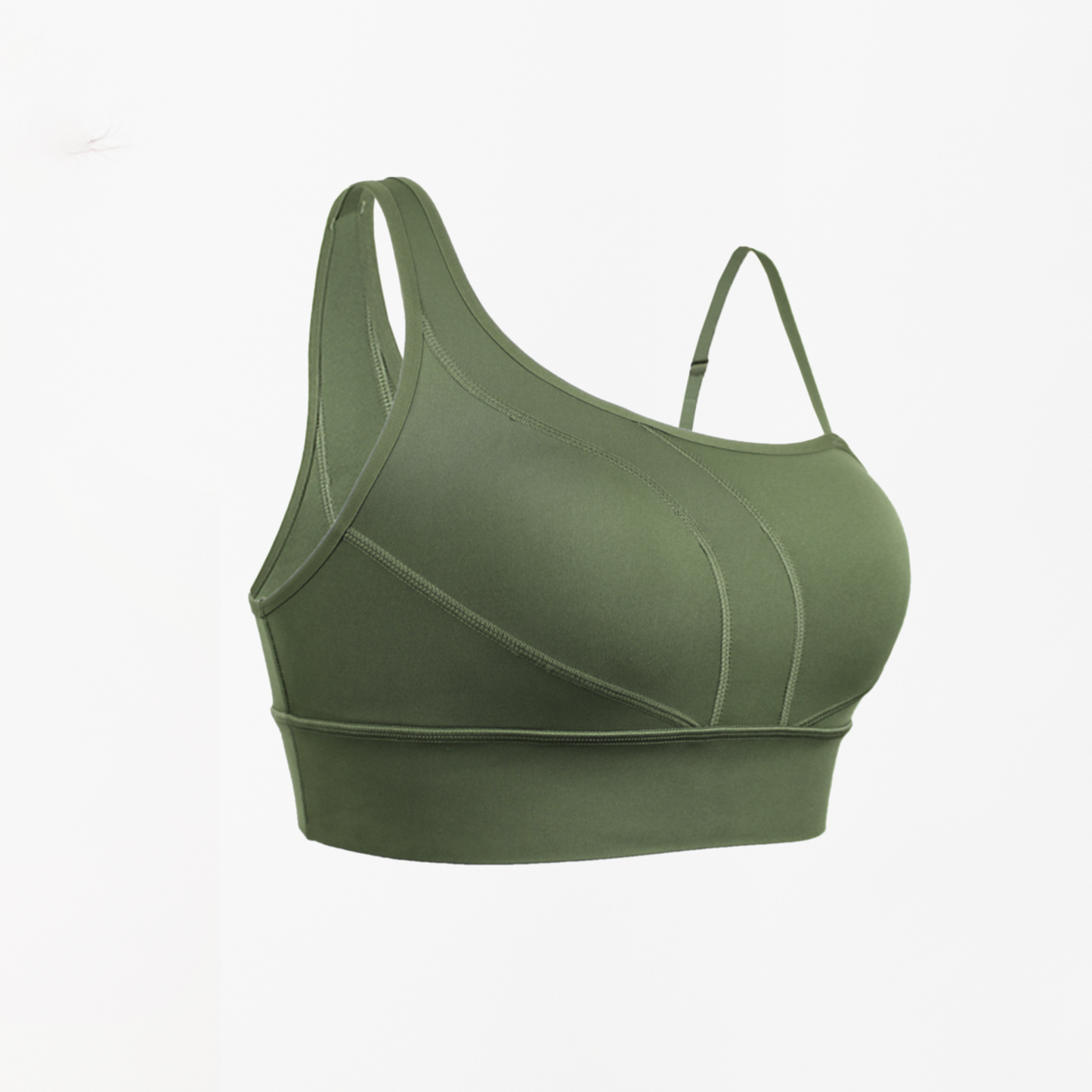 MALIBU BOLD SHOULDER BRA-Endurance Lichen