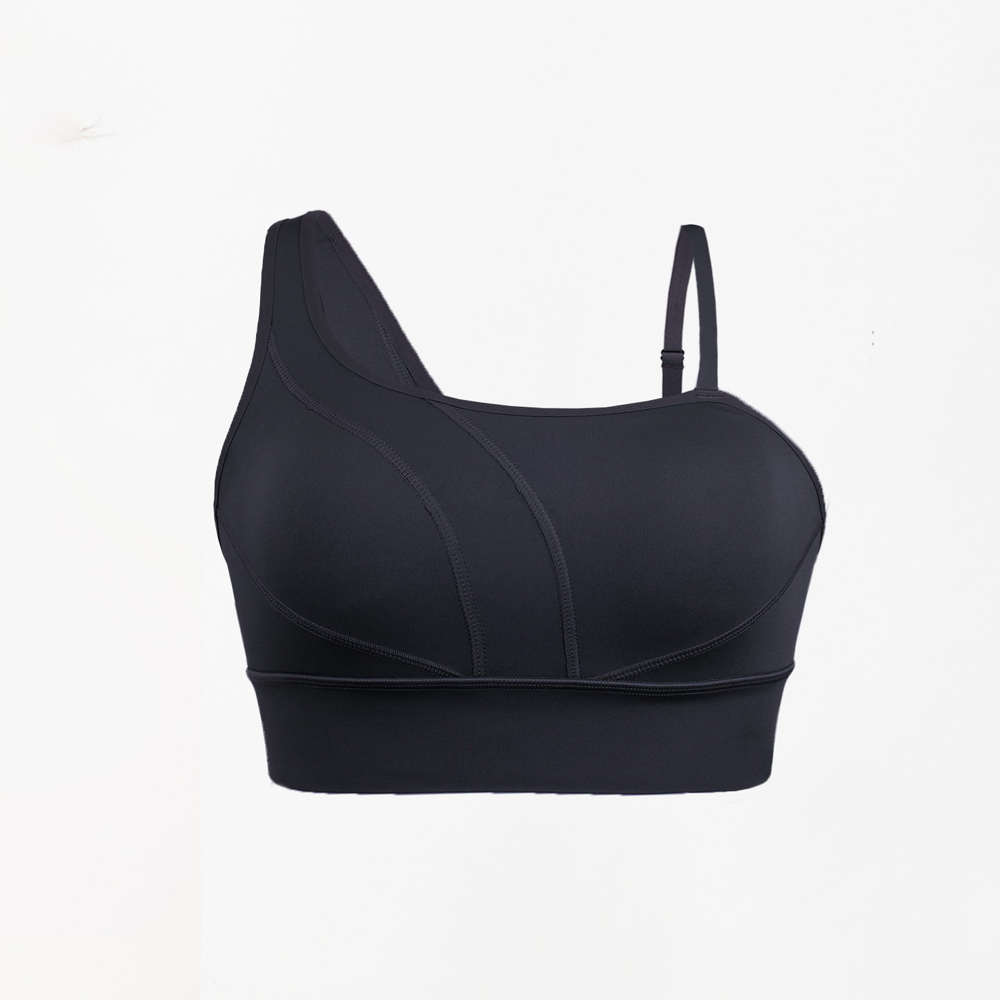MALIBU BOLD SHOULDER BRA-Endurance Black