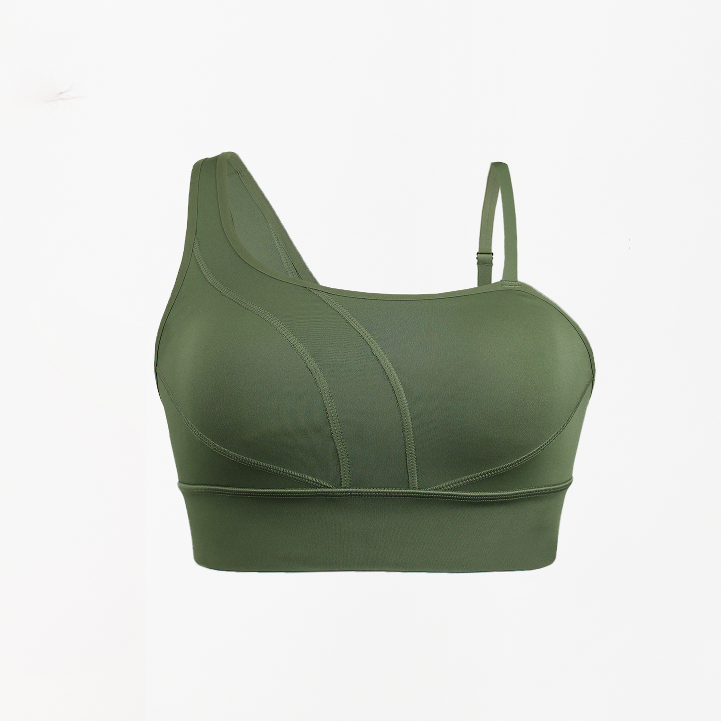 MALIBU BOLD SHOULDER BRA-Endurance Lichen