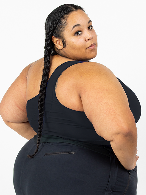 MALIBU BOLD SHOULDER BRA-Endurance Black