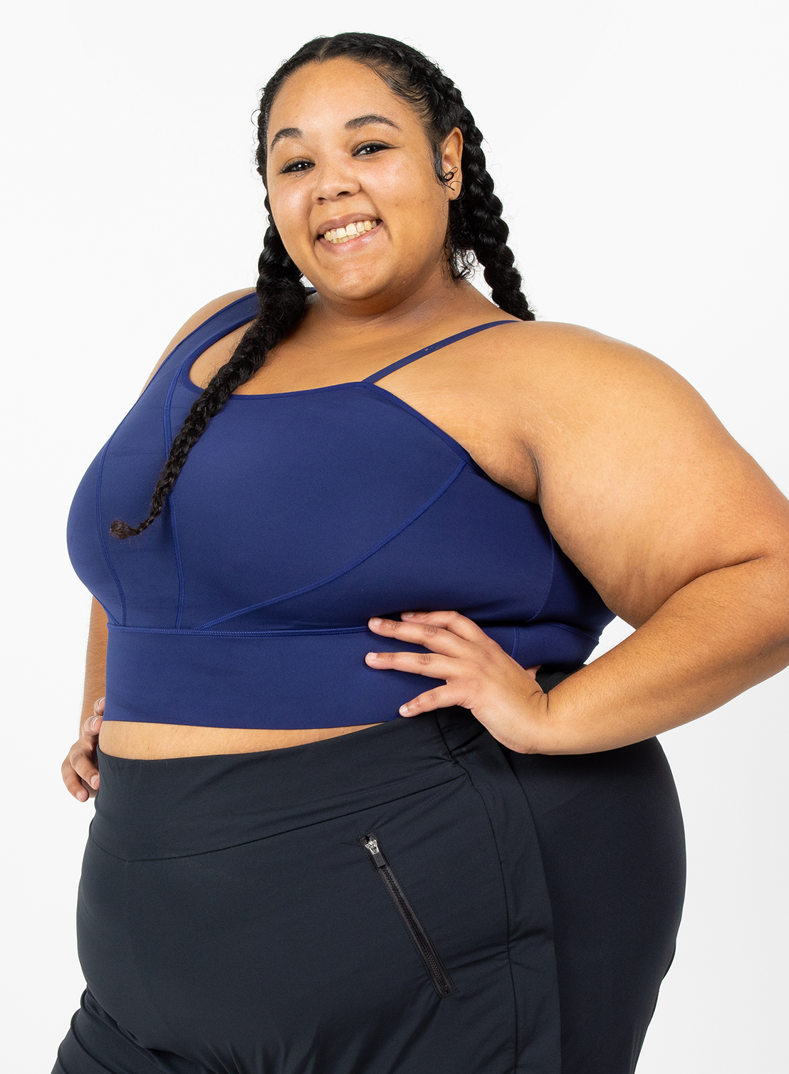 MALIBU BOLD SHOULDER BRA-Endurance Navy