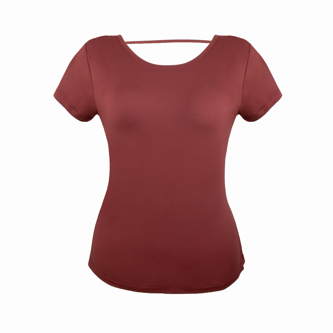PAROS SIDE SLIT TEE-Red Pear