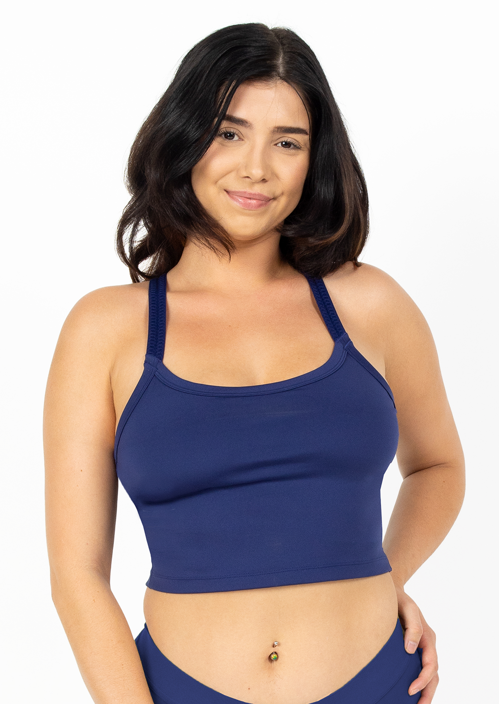 MALIBU MULTI-STRAP BRA-Endurance Navy