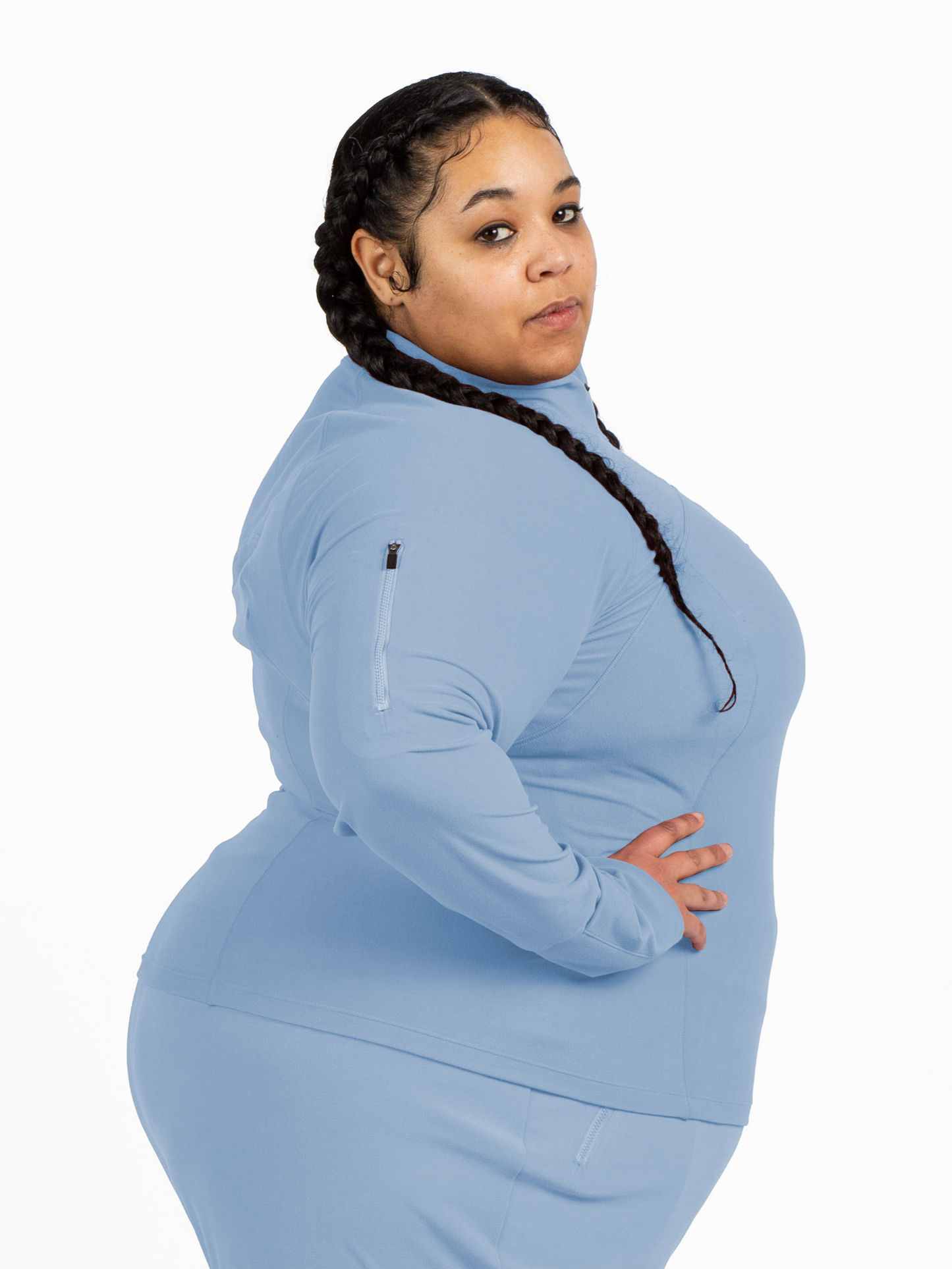 BERGEN RUN QUARTER-ZIP-Faded Denim