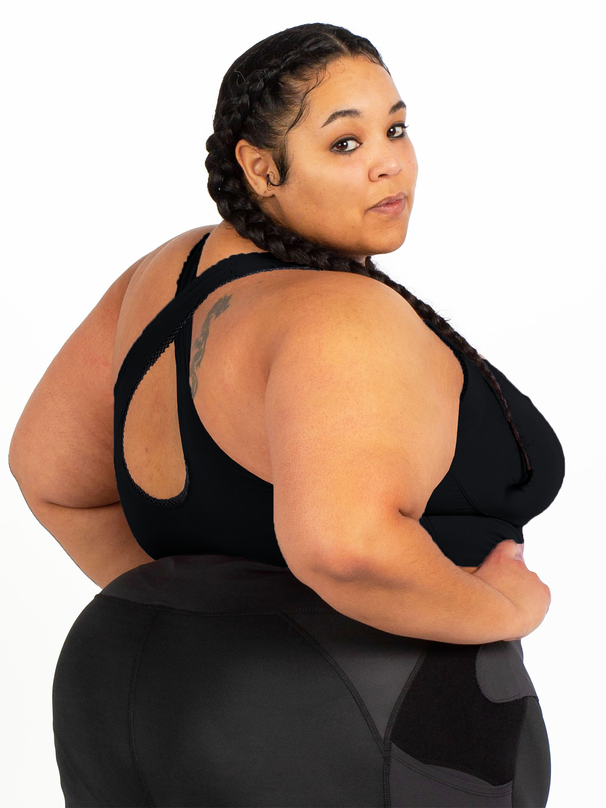 BERGEN LACE TRIM BRA-Soft Black