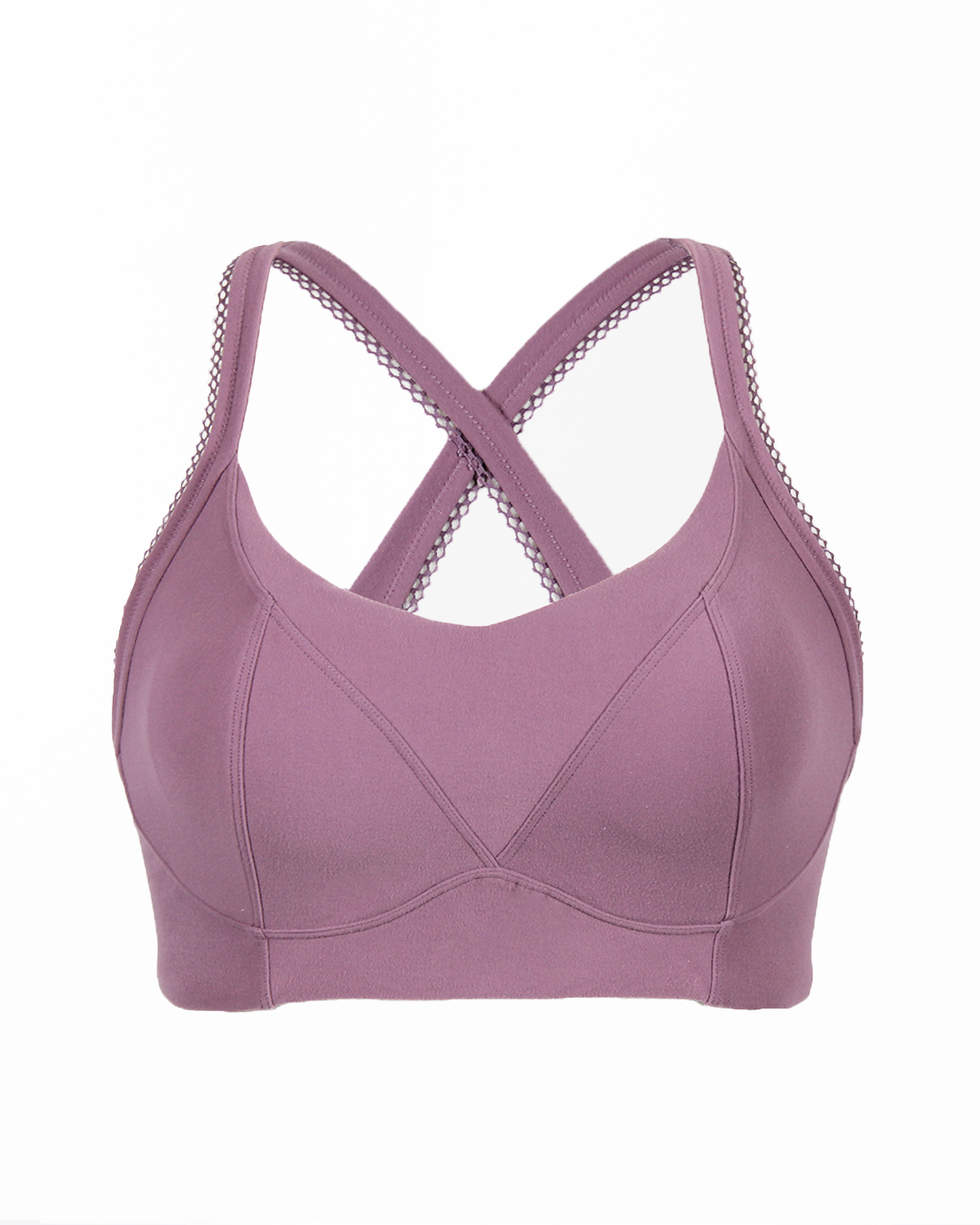 BERGEN LACE TRIM BRA-Soft Grape