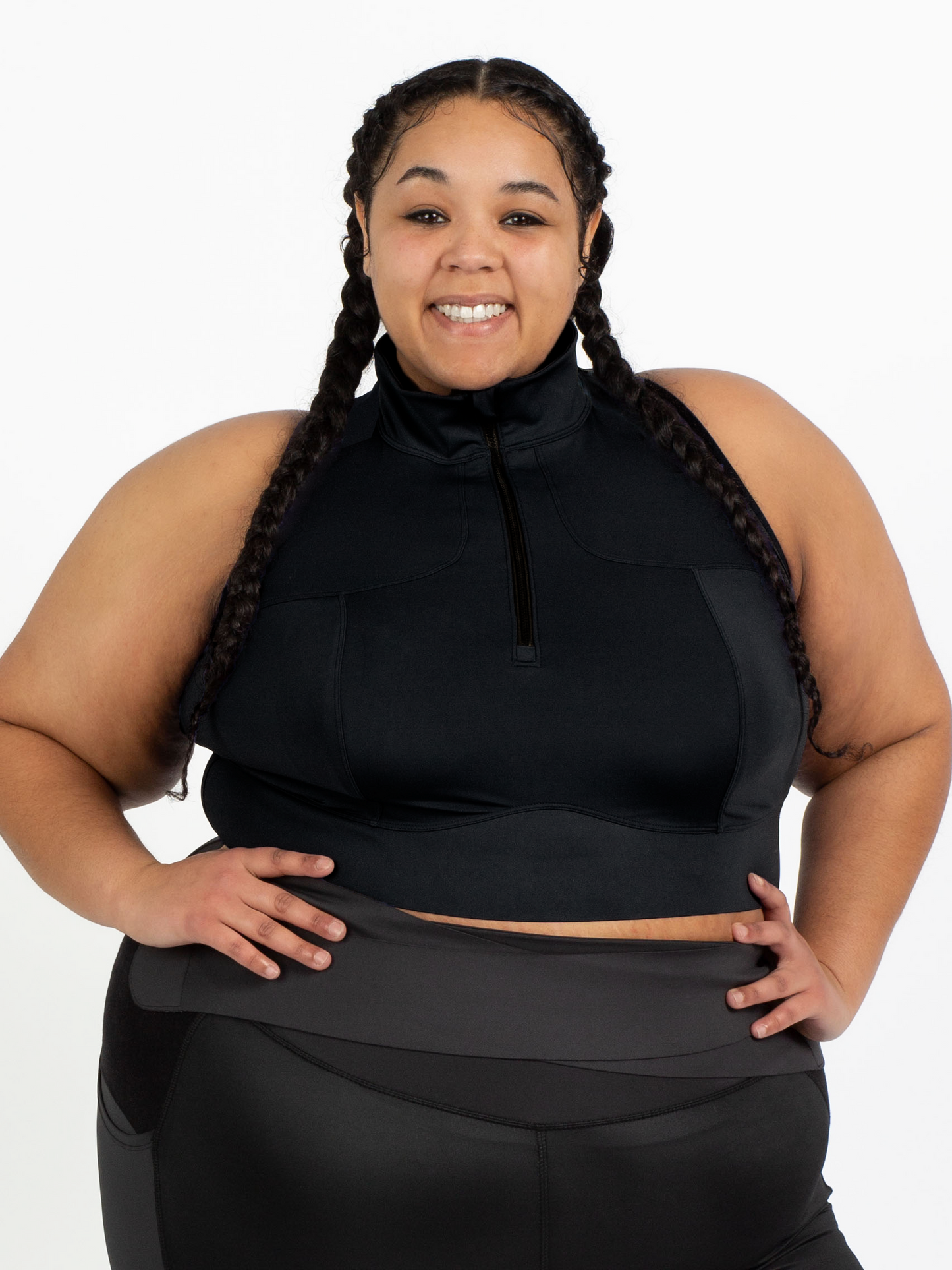 PRAGUE CROP BRA-Endurance Black