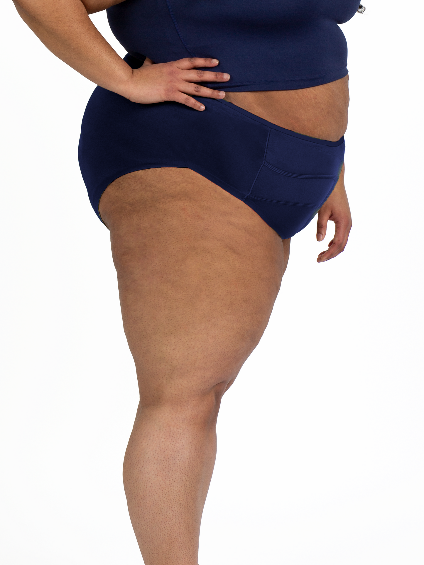 MALIBU ANGLED CHEEKY BIKINI- Endurance Navy