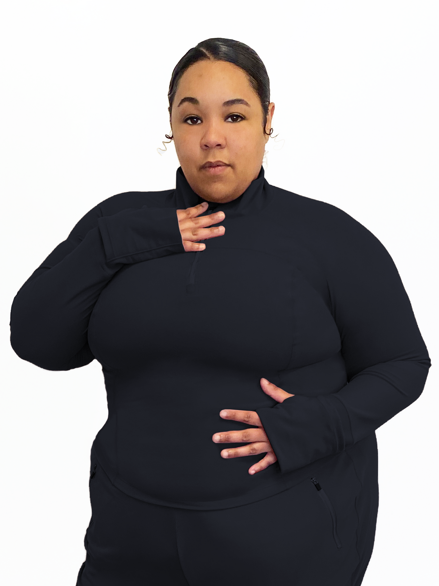 BERGEN RUN QUARTER-ZIP-Soft Black