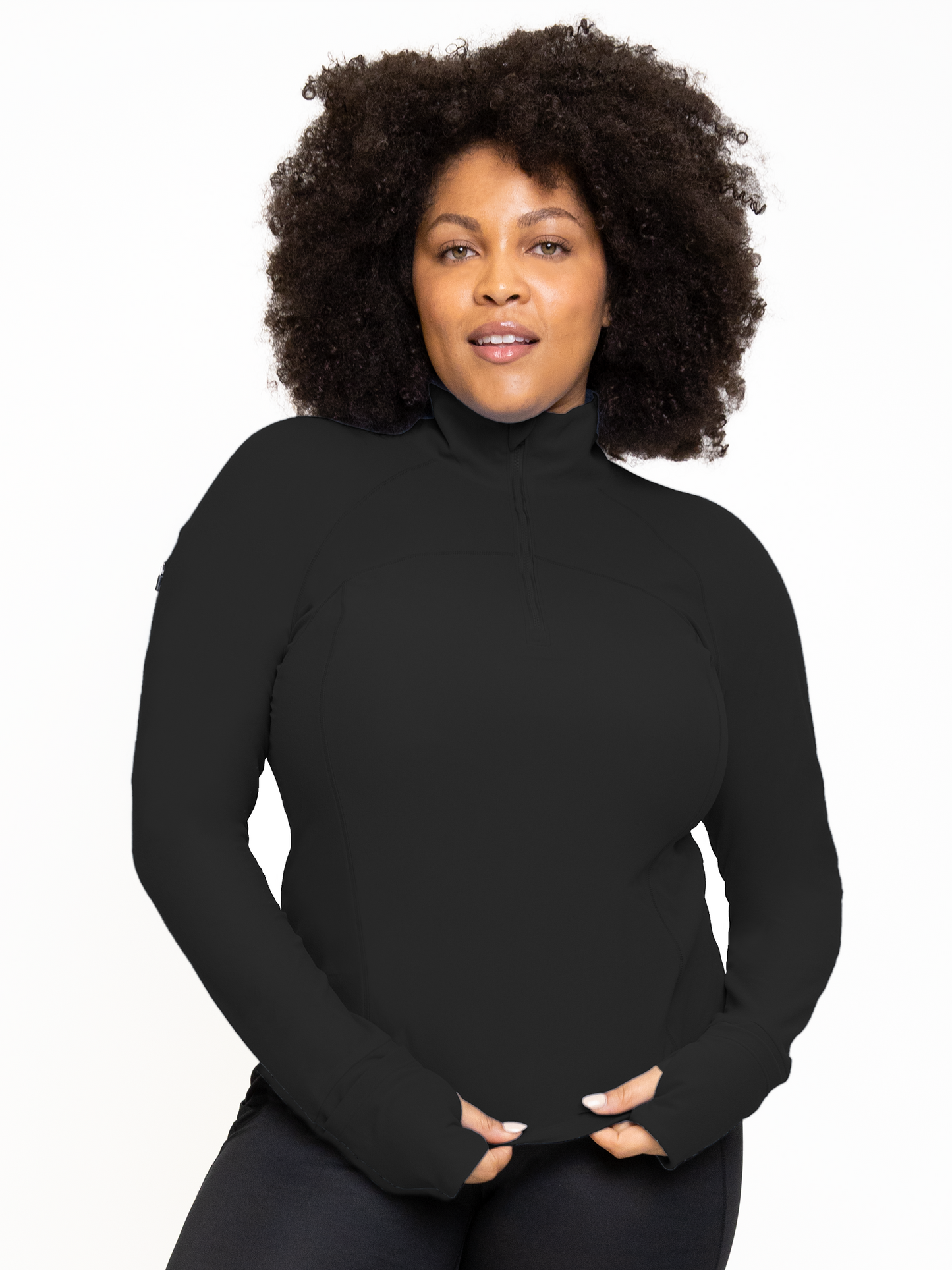 BERGEN RUN QUARTER-ZIP-Soft Black