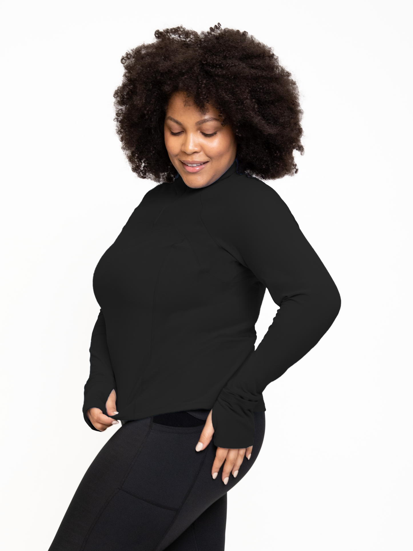 BERGEN RUN QUARTER-ZIP-Soft Black