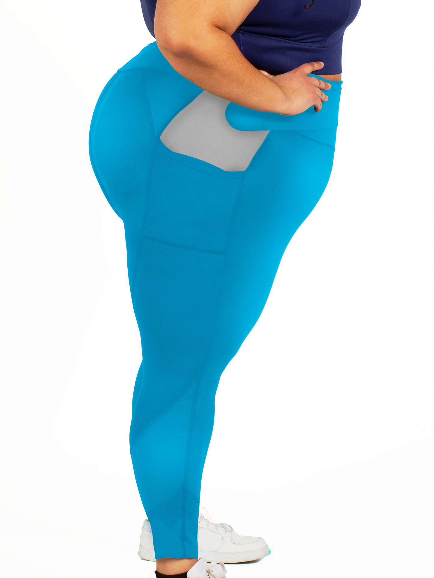 PRAGUE TRAIN STRONG LEGGING-Blue Lagoon