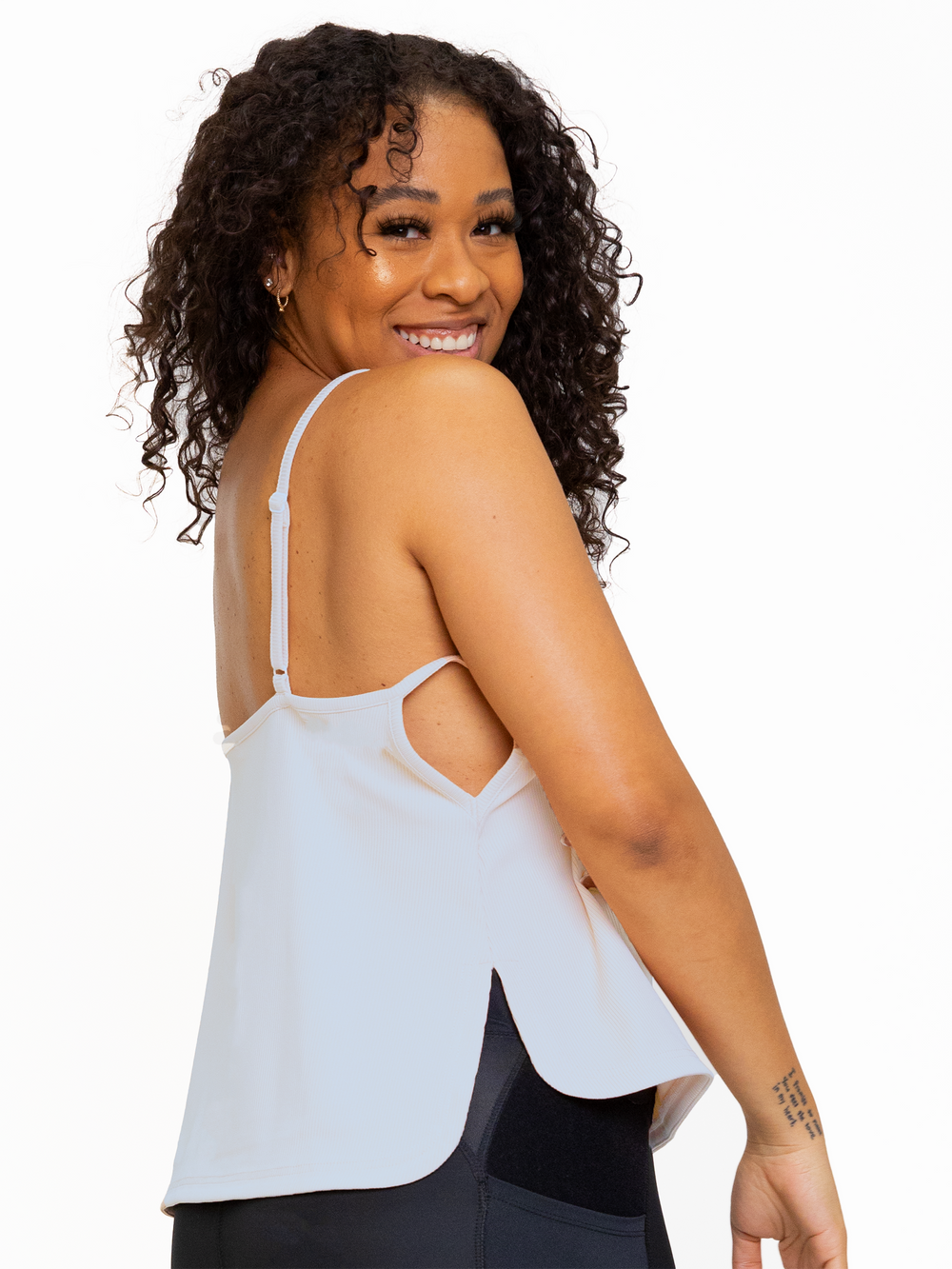 PAROS OPEN SIDE CAMI-Soft White