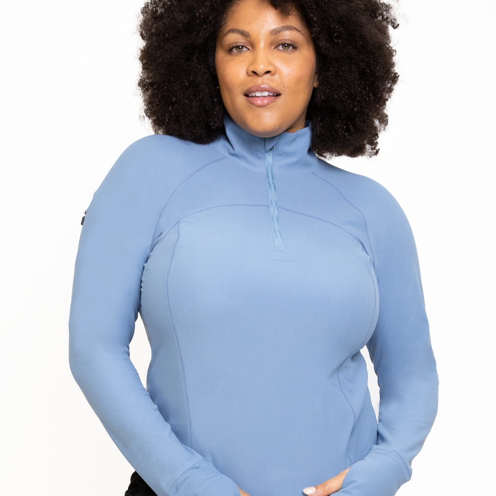 
                      
                        BERGEN RUN QUARTER-ZIP-Faded Denim
                      
                    