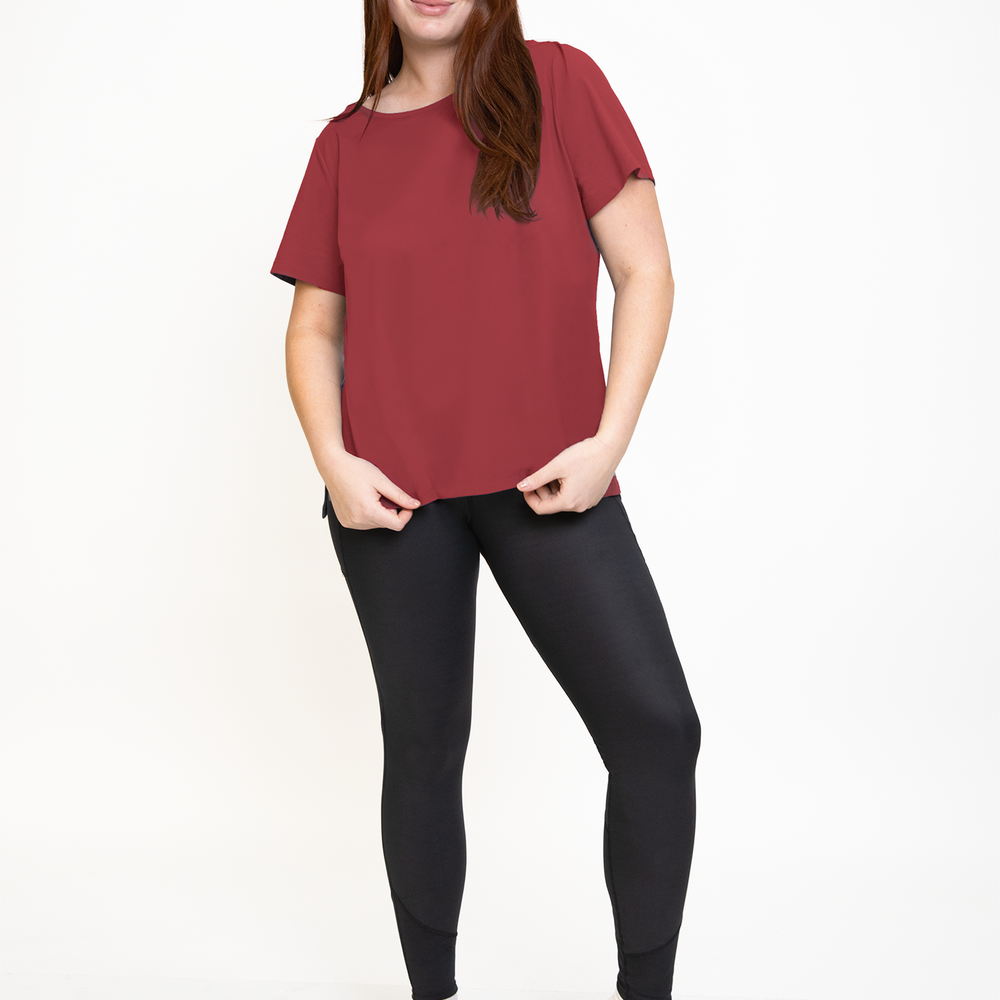 
                      
                        PAROS SIDE SLIT TEE-Red Pear
                      
                    